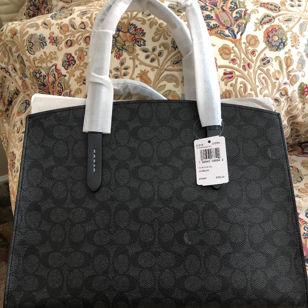 Brand New Black Coach Tote